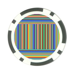 Abstract Stripe Pattern Rainbow Poker Chip Card Guard by Wegoenart