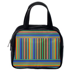 Abstract Stripe Pattern Rainbow Classic Handbag (one Side) by Wegoenart