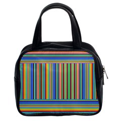 Abstract Stripe Pattern Rainbow Classic Handbag (two Sides) by Wegoenart