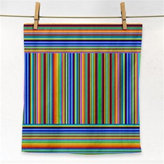 Abstract Stripe Pattern Rainbow Face Towel by Wegoenart