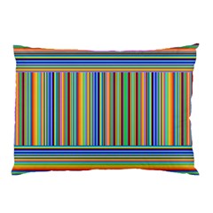 Abstract Stripe Pattern Rainbow Pillow Case