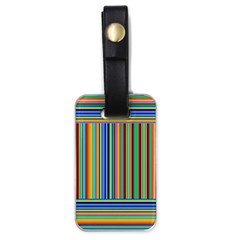 Abstract Stripe Pattern Rainbow Luggage Tag (one Side) by Wegoenart