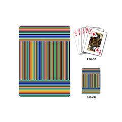 Abstract Stripe Pattern Rainbow Playing Cards Single Design (mini) by Wegoenart