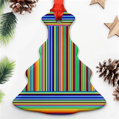 Abstract Stripe Pattern Rainbow Ornament (christmas Tree) 