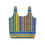 Abstract Stripe Pattern Rainbow Full Print Recycle Bag (S) Back