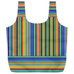 Abstract Stripe Pattern Rainbow Full Print Recycle Bag (XL) Front