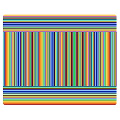 Abstract Stripe Pattern Rainbow Double Sided Flano Blanket (medium)  by Wegoenart