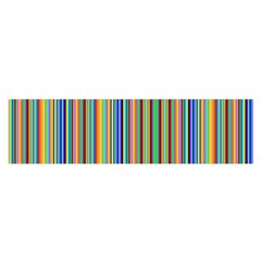 Abstract Stripe Pattern Rainbow Oblong Satin Scarf (16  X 60 ) by Wegoenart