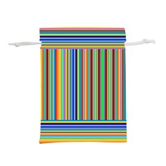 Abstract Stripe Pattern Rainbow Lightweight Drawstring Pouch (m) by Wegoenart