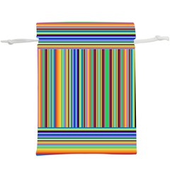 Abstract Stripe Pattern Rainbow  Lightweight Drawstring Pouch (xl) by Wegoenart