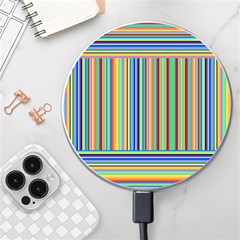 Abstract Stripe Pattern Rainbow Wireless Charger by Wegoenart