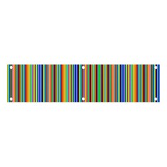 Abstract Stripe Pattern Rainbow Banner And Sign 4  X 1  by Wegoenart