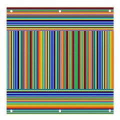 Abstract Stripe Pattern Rainbow Banner And Sign 4  X 4 