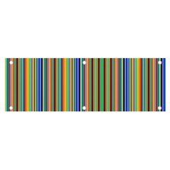 Abstract Stripe Pattern Rainbow Banner And Sign 6  X 2  by Wegoenart