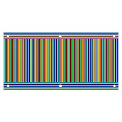 Abstract Stripe Pattern Rainbow Banner And Sign 6  X 3  by Wegoenart