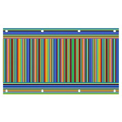 Abstract Stripe Pattern Rainbow Banner And Sign 7  X 4 