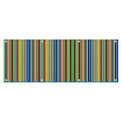 Abstract Stripe Pattern Rainbow Banner And Sign 8  X 3  by Wegoenart