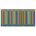 Abstract Stripe Pattern Rainbow Banner and Sign 8  x 4  Front