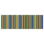 Abstract Stripe Pattern Rainbow Banner and Sign 12  x 4  Front