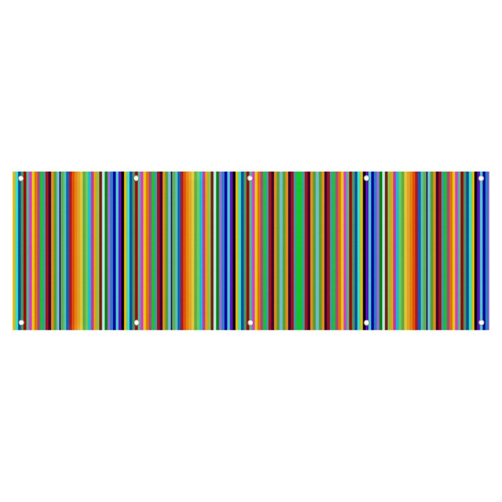 Abstract Stripe Pattern Rainbow Banner and Sign 12  x 4 