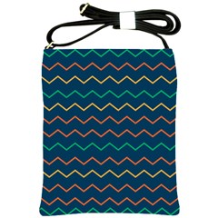 Pattern Zig Zag Colorful Zigzag Shoulder Sling Bag