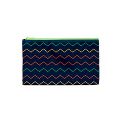 Pattern Zig Zag Colorful Zigzag Cosmetic Bag (XS)