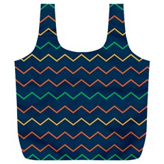 Pattern Zig Zag Colorful Zigzag Full Print Recycle Bag (XXL)