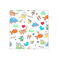 Children Pattern Cute Pattern Satin Bandana Scarf 22  X 22  by Wegoenart