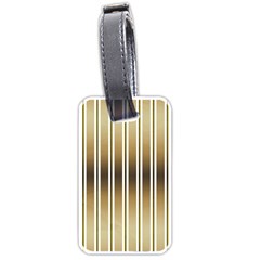 Green Background Line Pattern Luggage Tag (one side)