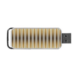 Green Background Line Pattern Portable Usb Flash (two Sides) by Wegoenart