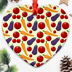 Vegetable Food Illustration Patterntexture Ornament (heart)