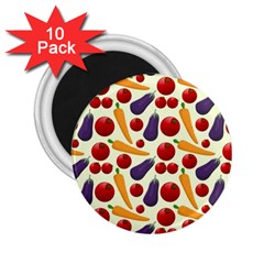 Vegetable Food Illustration Patterntexture 2 25  Magnets (10 Pack) 