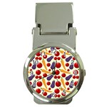 Vegetable Food Illustration Patterntexture Money Clip Watches Front