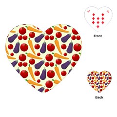 Vegetable Food Illustration Patterntexture Playing Cards Single Design (heart)