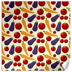 Vegetable Food Illustration Patterntexture Canvas 12  X 12  by Wegoenart