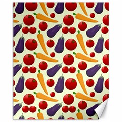 Vegetable Food Illustration Patterntexture Canvas 11  X 14  by Wegoenart