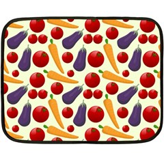 Vegetable Food Illustration Patterntexture Double Sided Fleece Blanket (mini)  by Wegoenart