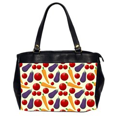 Vegetable Food Illustration Patterntexture Oversize Office Handbag (2 Sides) by Wegoenart