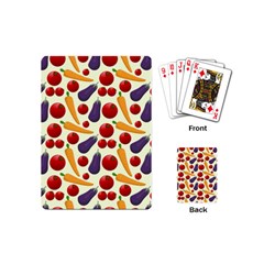 Vegetable Food Illustration Patterntexture Playing Cards Single Design (mini)