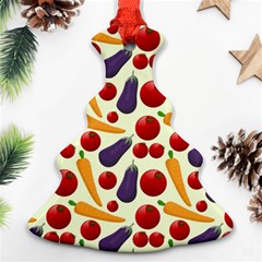 Vegetable Food Illustration Patterntexture Ornament (christmas Tree) 