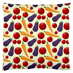 Vegetable Food Illustration Patterntexture Large Cushion Case (one Side) by Wegoenart