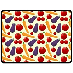 Vegetable Food Illustration Patterntexture Double Sided Fleece Blanket (large)  by Wegoenart