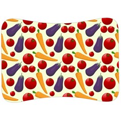 Vegetable Food Illustration Patterntexture Velour Seat Head Rest Cushion by Wegoenart