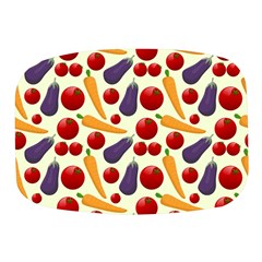 Vegetable Food Illustration Patterntexture Mini Square Pill Box by Wegoenart