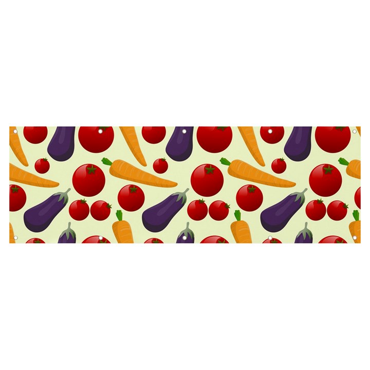 Vegetable Food Illustration Patterntexture Banner and Sign 12  x 4 