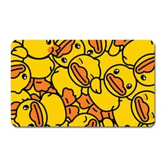 Duck Cartoon Background Pattern Magnet (rectangular) by Wegoenart