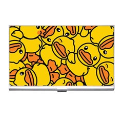 Duck Cartoon Background Pattern Business Card Holder by Wegoenart