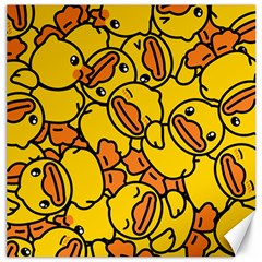 Duck Cartoon Background Pattern Canvas 12  X 12  by Wegoenart