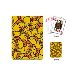 Duck Cartoon Background Pattern Playing Cards Single Design (mini) by Wegoenart