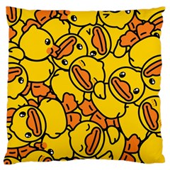 Duck Cartoon Background Pattern Large Flano Cushion Case (one Side) by Wegoenart